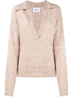 Nanushka pointed collar open front top