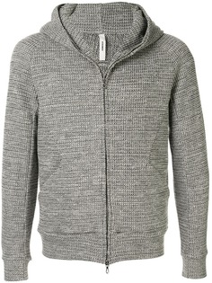 Attachment textured flannel hoodie