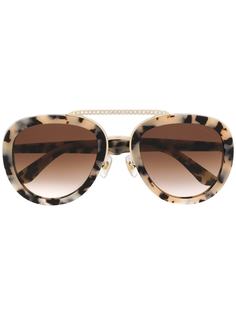 Miu Miu Eyewear солнцезащитные очки-авиаторы со стразами