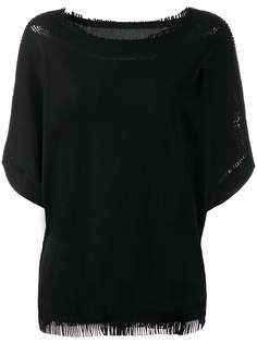 Issey Miyake топ с бахромой