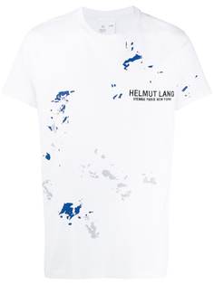 Helmut Lang футболка с эффектом разбрызганной краски