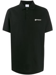 Burberry polo logo print top