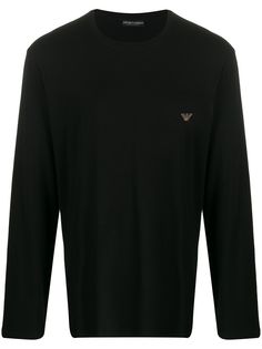 Emporio Armani футболка с вышитым логотипом