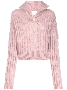 Nanushka high-neck cable-knit sweater