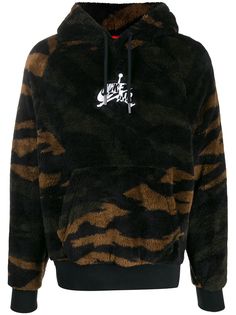 Nike Sherpa logo drawstring hoodie
