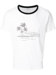 Saint Laurent футболка с линялым эффектом