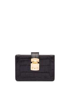 Miu Miu Printed leather card holder