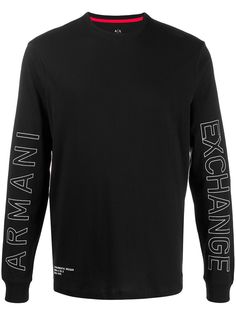 Armani Exchange футболка с длинными рукавами и логотипом