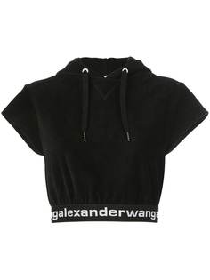 T By Alexander Wang укороченный топ с капюшоном