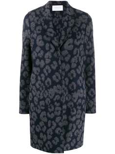 Harris Wharf London leopard single breasted coat