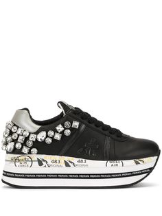 Premiata embellished platform trainers
