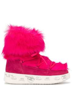 Premiata faux-fur suede boots