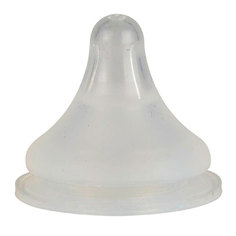 Соска Pigeon Перистальтик Плюс для бутылочек с широким горлышком, размер M (3+ мес.), 2 шт., прозрачный