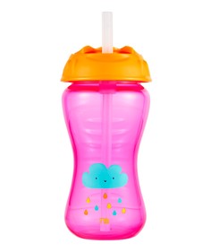 Поильник-непроливайка Mothercare "Тучка" с соломинкой, цвет: розовый