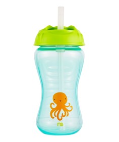 Поильник-непроливайка Mothercare "Осьминог" с соломинкой, цвет: синий