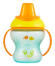 Поильник-непроливайка Mothercare "Рыбки", 190 мл, цвет: синий, оранжевый