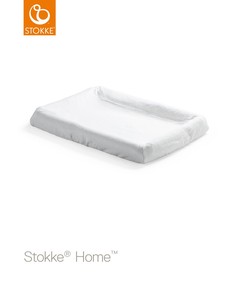 Простыня на резинке для пеленальной доски Stokke Home Changer, цвет: белый, 2 шт. в упаковке