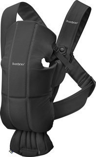 Рюкзак-переноска Baby Bjorn Mini Cotton, черный