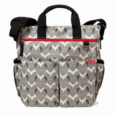 Сумка для мамы Skip Hop Duo Signature Hearts, кремовый и черный