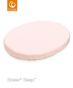 Простынь на резинке Stokke Sleepi Mini Pink Bee, светло-розовый