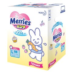 Трусики-подгузники Merries размер L 9-14 кг 88 шт.