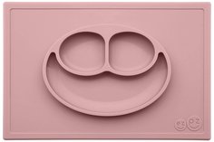 Силиконовая тарелка-плейсмат Ezpz Happy Mat, цвет: нежно-розовый