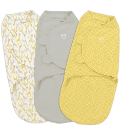 Конверты на липучке SwaddleMe, желтый, S/M, 3 шт. Summer Infant