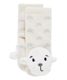 Носки с ягненком-погремушкой, цвет: белый Mothercare