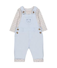 Комбинезон на бретелях "Мишка" и боди в комплекте Mothercare