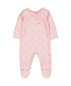 Комбинезон с велюровыми сердечками, розовый Mothercare