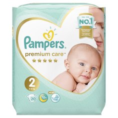 Подгузники PAMPERS Premium мини (4-8кг), 20 шт.