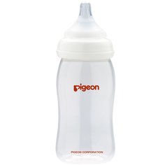 Бутылочка для кормления Pigeon Перистальтик Плюс с широким горлышком, 240 мл, прозрачный