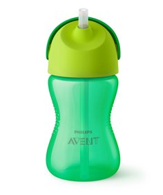 Чашка с трубочкой Philips Avent, от 12 мес., 300 мл, зеленый