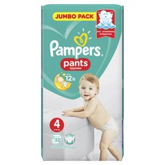 Трусики-подгузники PAMPERS Pants макси (9-15кг), 52 шт.