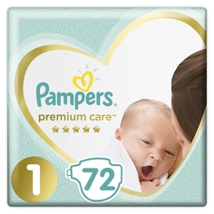 Подгузники PAMPERS Premium для новорожденных (2-5кг), 72 шт.