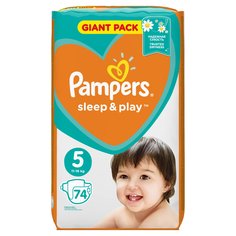 Подгузники PAMPERS Sleep & Play Junior (11-18 кг), 74 шт.