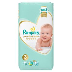 Подгузники PAMPERS Premium миди (6-10кг), 52 шт.