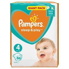 Подгузники PAMPERS Sleep &amp; Play Maxi (8-14 кг), 86 шт.