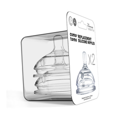 Соски из силикона Comotomo Natural Nipple Packs от 6 мес., 2 шт., с переменным потоком