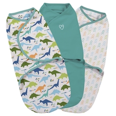 Конверт на липучке Summer Infant Swaddleme, 3 шт., размер S M, Origami Dino