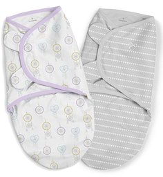 Конверт на липучке Summer Infant SwaddleMe Organic Day Dreamer, S/M, 2 шт., сиреневый