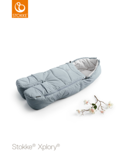 Конверт утепленный для коляски Stokke, светло-синий
