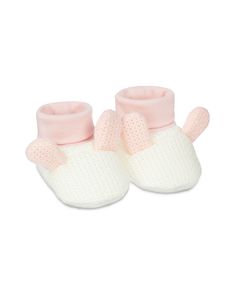 Носочки-пинетки вязаные, розовый и белый Mothercare