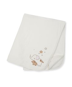 Плед велюровый "Слоненок", белый Mothercare