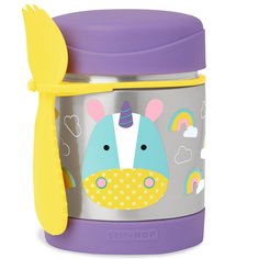 Термос со столовым прибором "Единорог" Skip Hop ZOO, фиолетовый