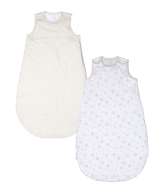 Спальный мешок (0-6 мес.), 2.5 тог, 2 шт., бежевый, белый Mothercare