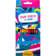 12 цветных двусторонних карандашей (24 цвета) KiddieArt Multicolor