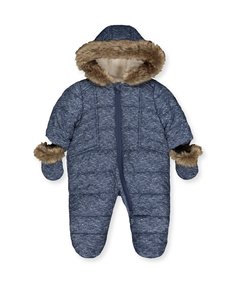 Комбинезон с подкладкой из искусственного меха, синий Mothercare