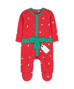 Комбинезон "Рождественский подарок", красный Mothercare