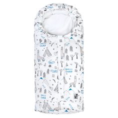 Конверт для коляски Leokid Classic "LAMAS CAMP", белый